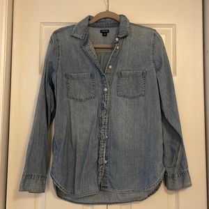 Button down long sleeve jean shirt from j crew